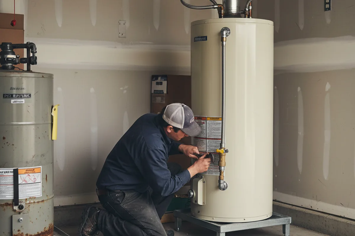 Water heater and shutoff valve replacement in Willow Springs