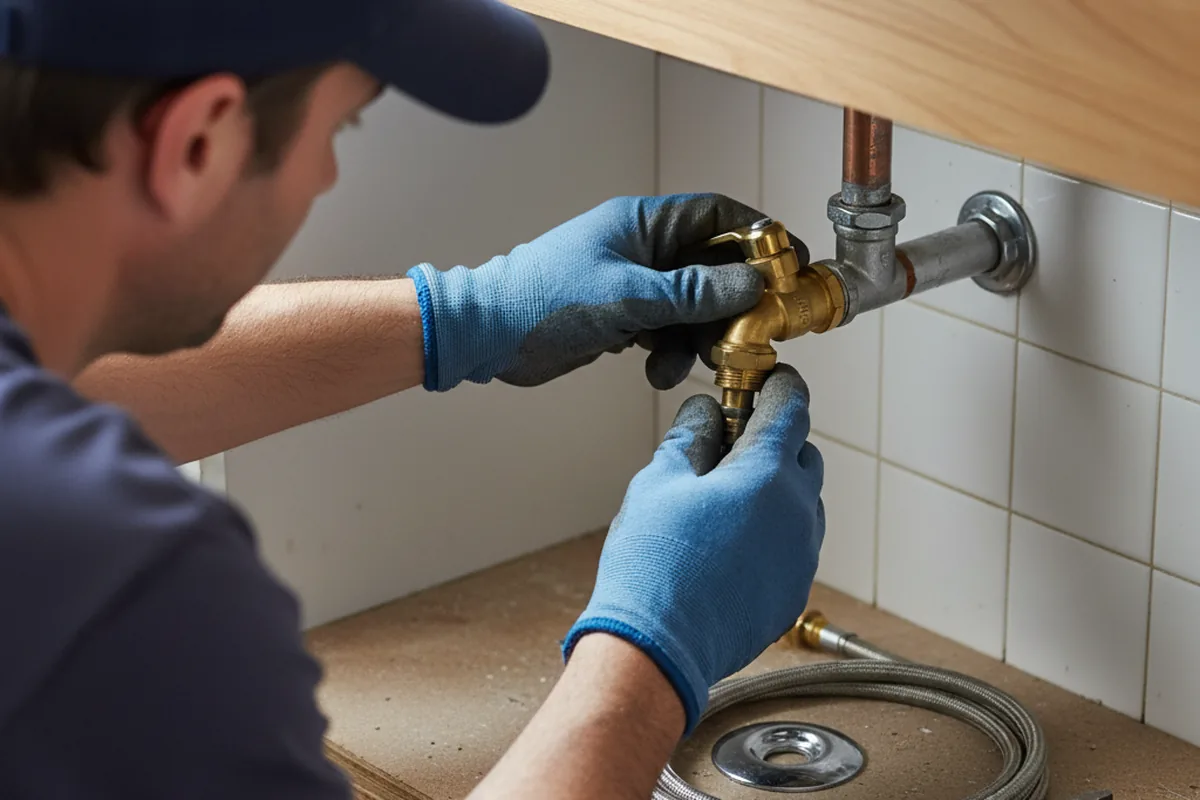 Shutoff valve and fitting work during Emergency Plumbing in Willow Springs